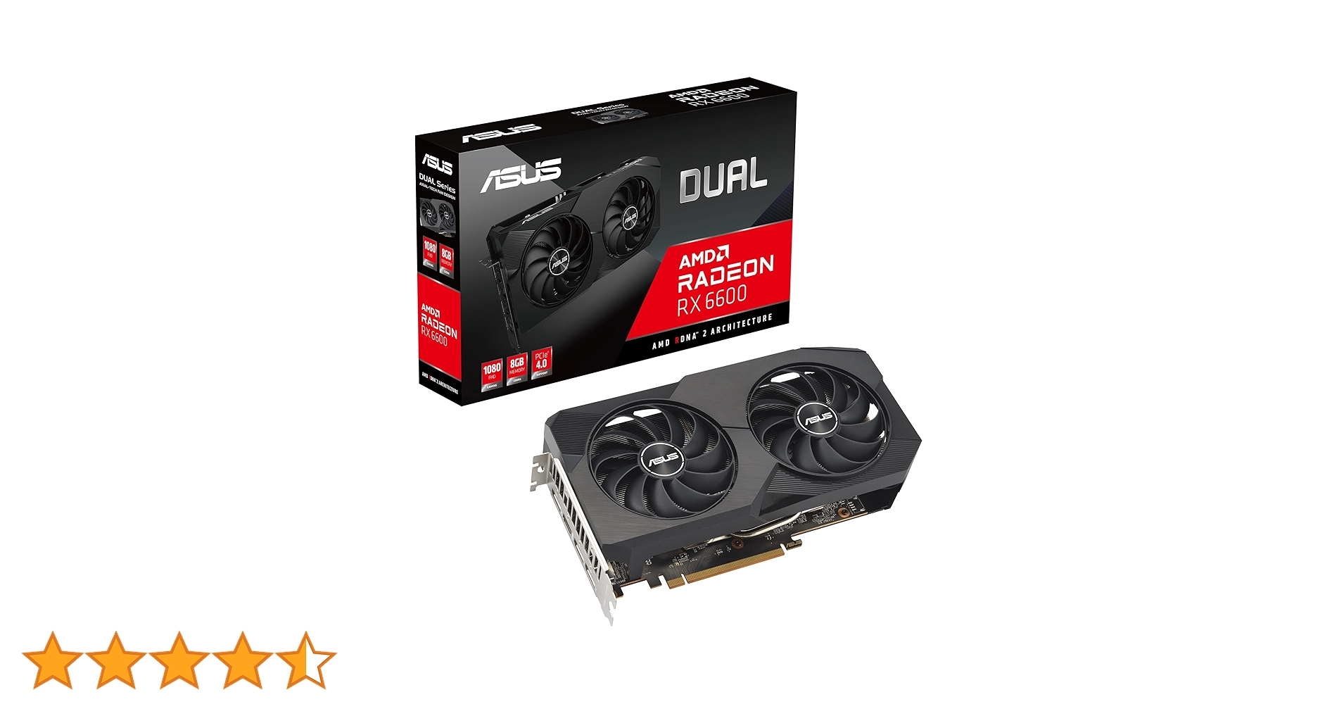 Amazon | ASUS デュアルAMD Radeon RX 6600 8GB GDDR6